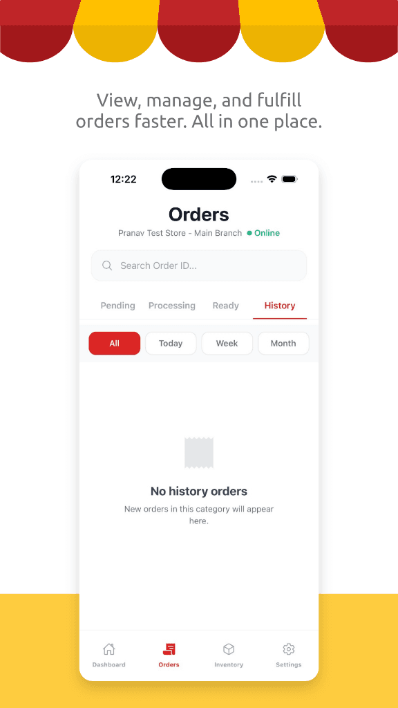 Orders screen โ View, manage, and fulfill orders faster